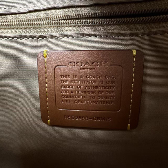 Coach Rowan Satchel/Crossbody Bag In Sketch Signature Canvas In Gold/Ivory CBM15 - Picture 8 of 11